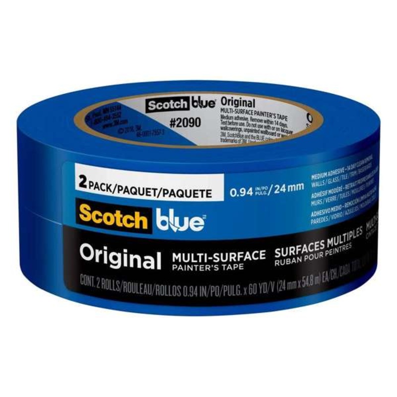 ScotchBlue Original Multi-Surface Masking Tape 24mm x 55m – 2 Pack