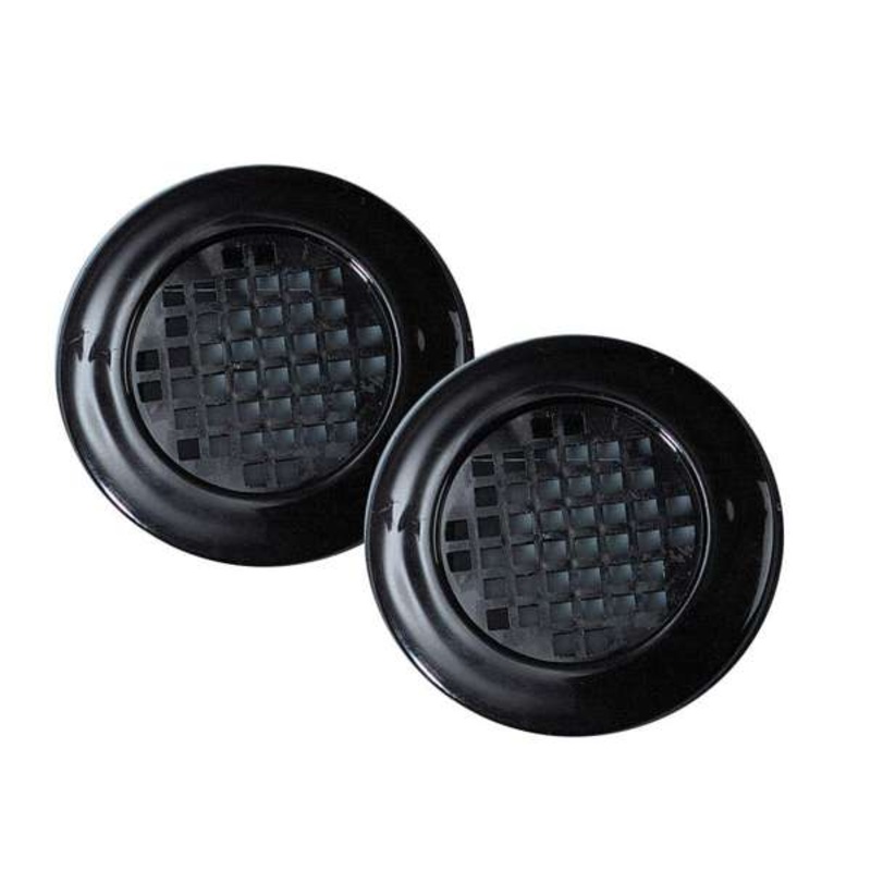 Haron Round Cupboard Vent Black 40mm – 2 Pack