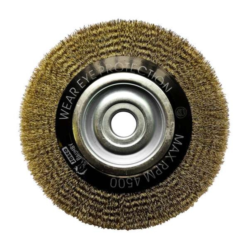 Josco Wide Face Crimped Wire Wheel Brush 200 x 20mm