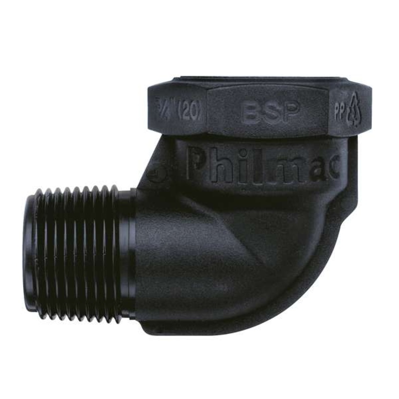 Philmac BSP Threaded Elbow Poly Male x Female 3/4
