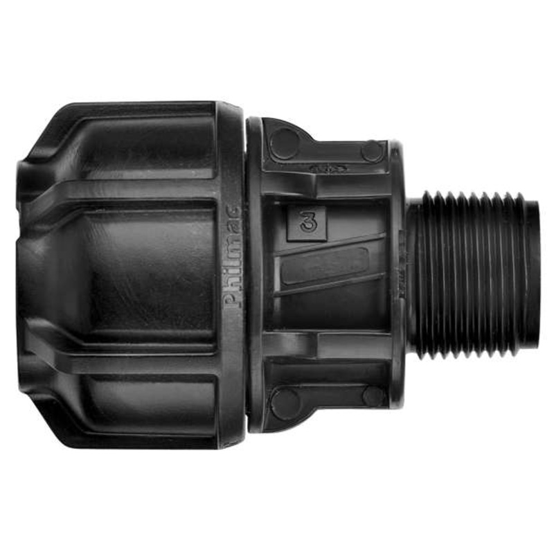 Philmac Metric Poly x MI BSP Pipe End Connector 25mm x 1