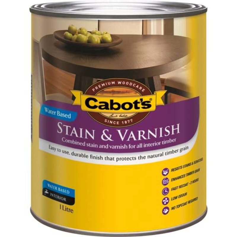 Cabot’s 1L Water Based Stain & Varnish