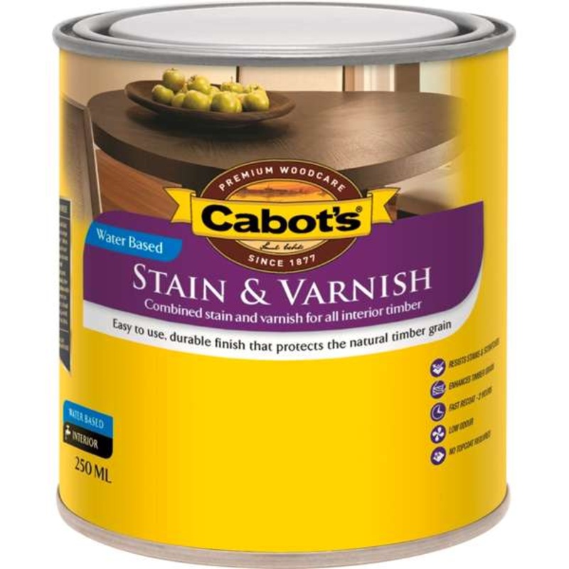 Cabot’s 250ml Walnut Water Based Stain & Varnish