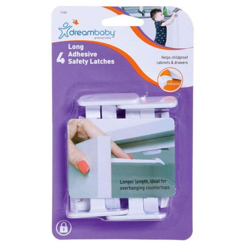 Dreambaby Long Adhesive Safety Catches – 4 Pack
