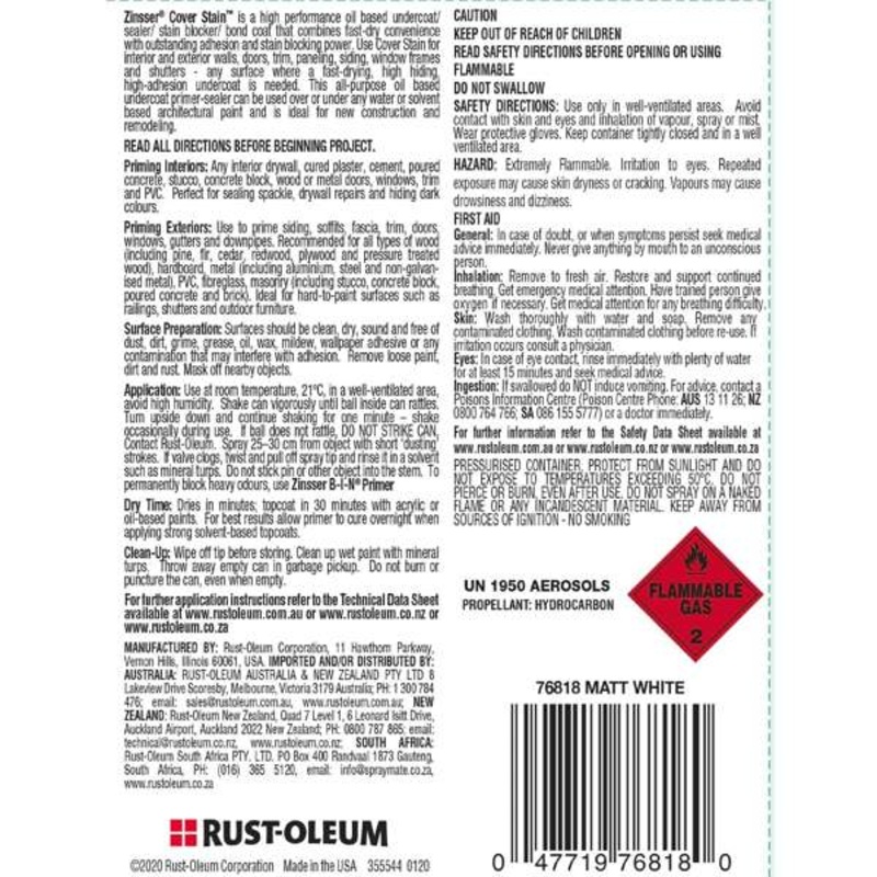 Zinsser Coverstain All Purpose Primer 369g