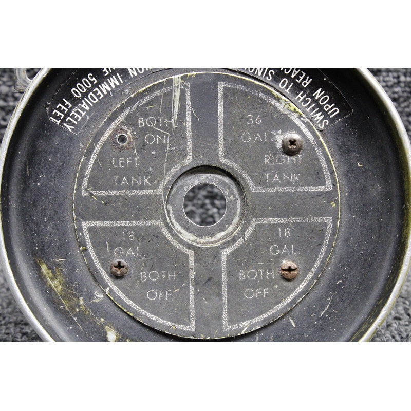0511167-12, 0511198, 0511190 Cessna 172D Fuel Selector Placard Assembly