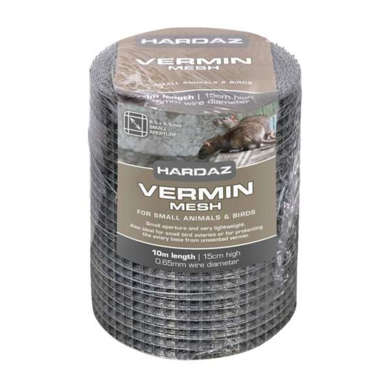 Trio Hardaz Vermin Mesh 15cm x 10m x 0.65mm (6.5 x 6.5mm)