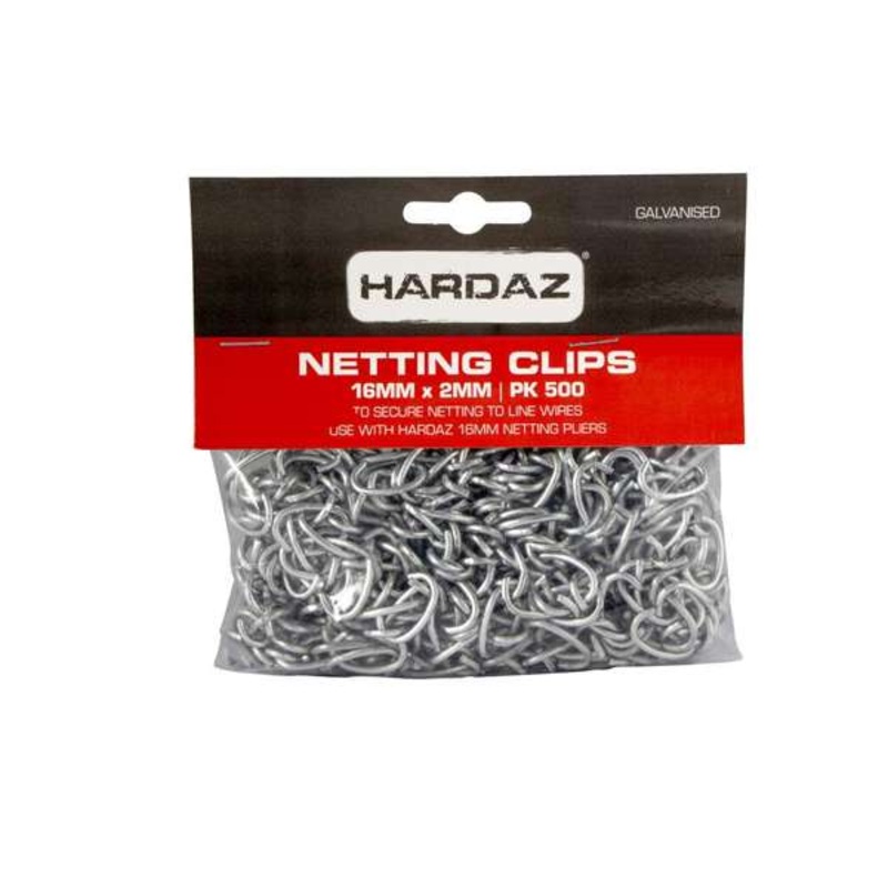 Trio Hardaz Netting Clips 16 x 2mm – 500 Pack
