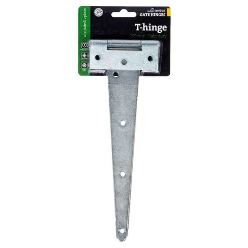 Trio Light Duty T-Hinge Zinc Plated 250mm – 2 Pack