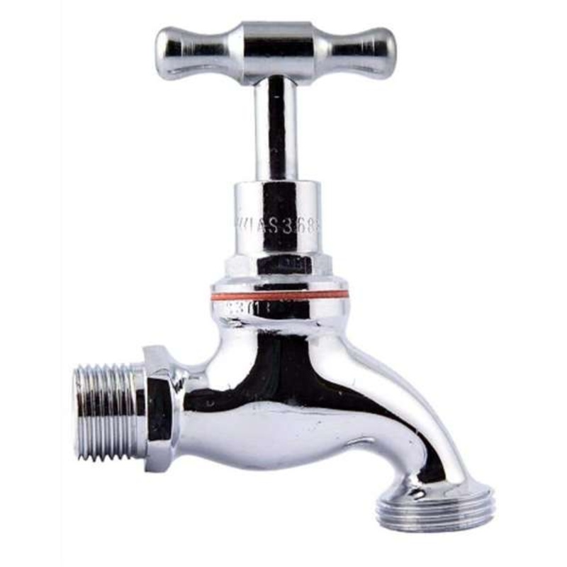 Mildon T Head Hose Cock Male Chrome 1/2 (15mm)