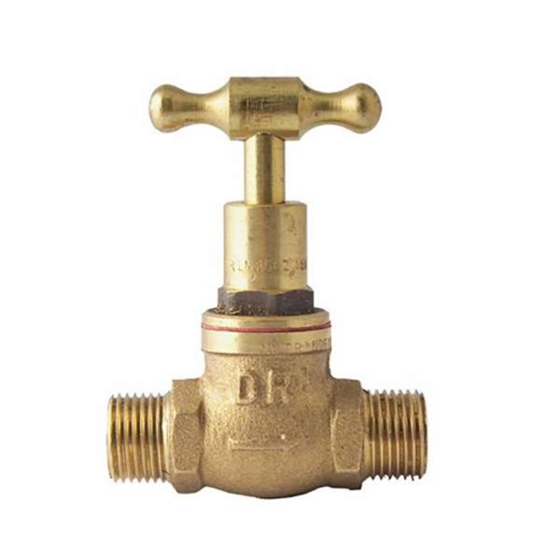 Mildon T Head Stop Cock Male & Male Brass 1/2