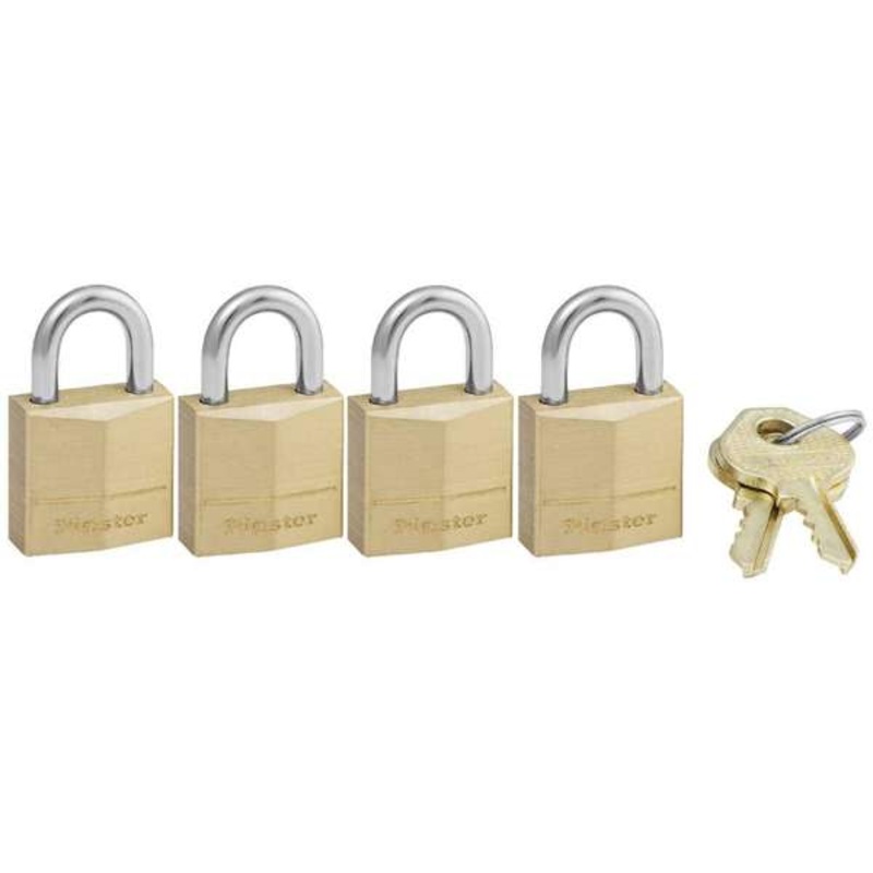 Master Lock Brass Padlock 20mm – 4 Pack