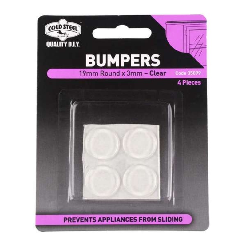 Cold Steel Bumpers Round Clear 19 x 3mm – 4 Pack