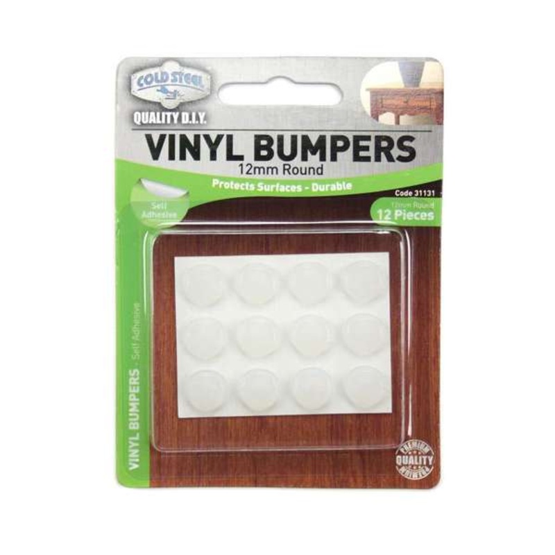 Cold Steel Vinyl Bumpers Round Opaque 12mm – 12 Pack