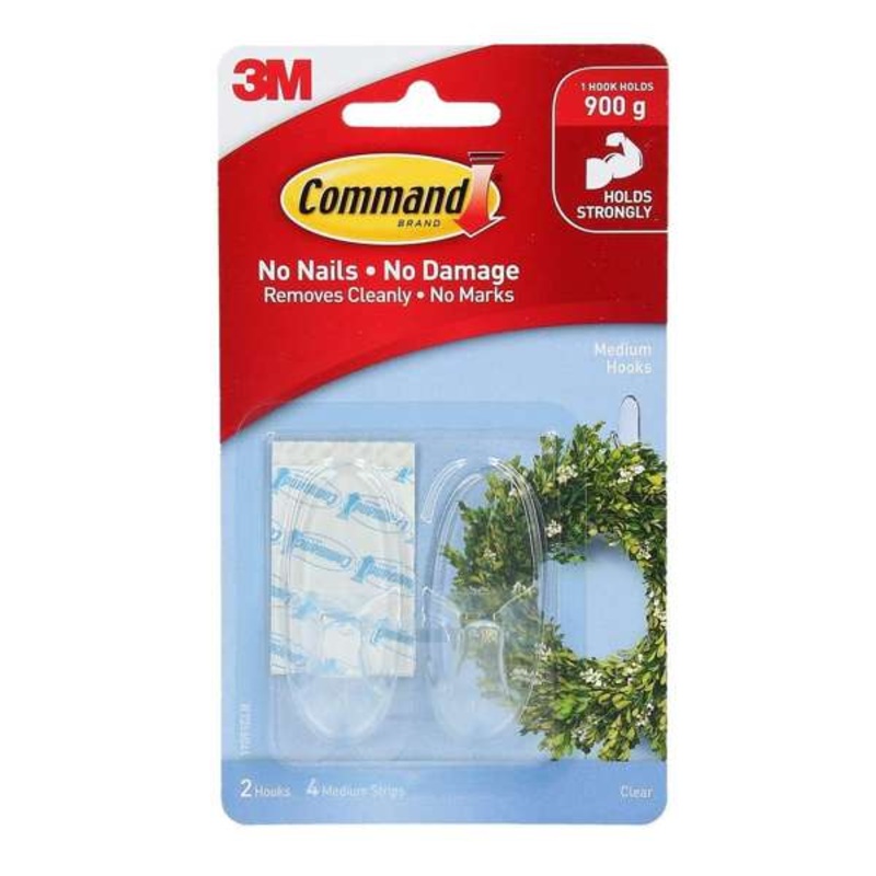 Command Hook Clear Small – 2 Pack