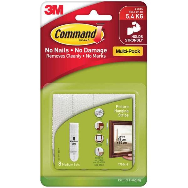 Command Picture Hanging Strips Medium – 8 Pack