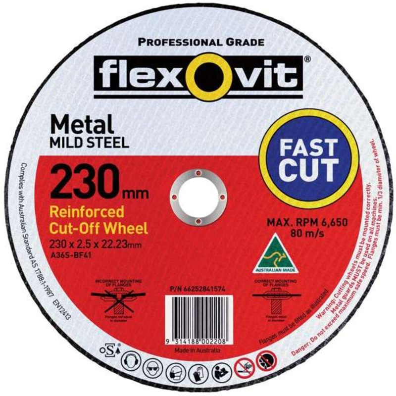 Flexovit Metal Cut-Off Wheel 230 x 2.5 x 22.2mm