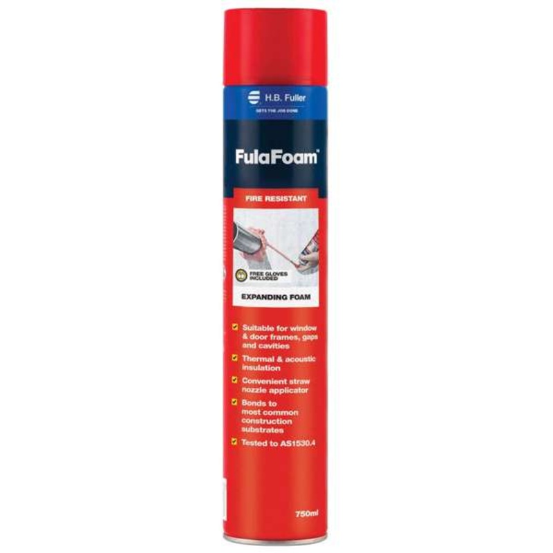 H.B. Fuller Fulafoam Fire Resistant Expanding Foam 750ml