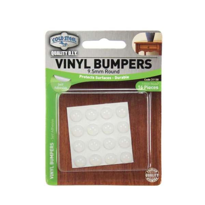 Cold Steel Round Vinyl Bumpers Opaque 9.5mm – 16 Pack