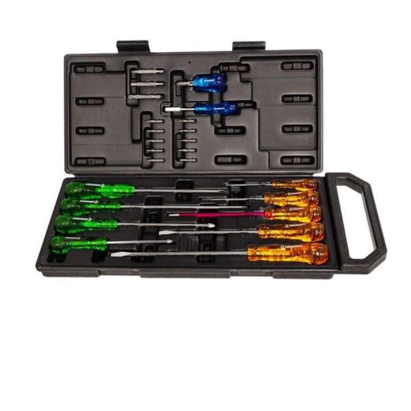 Crescent Tri Lobe Acetate Handle Screwdriver Set – 25 Piece