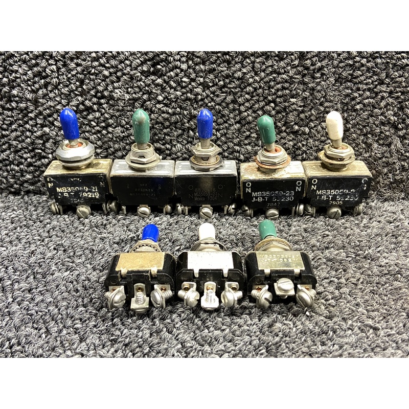 MS35059 & MS35058 Cessna 421C Two, Three Position Toggle Switch Set