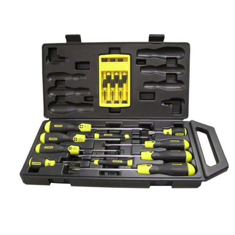 Stanley Cushion Grip Screwdriver Set – 16 Piece
