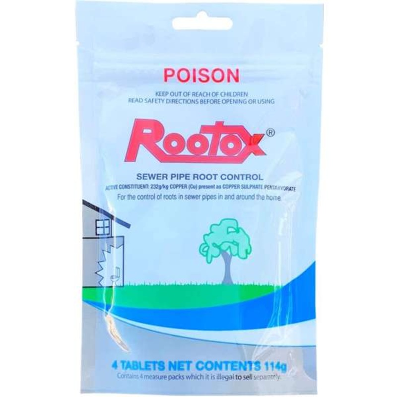 Rootox Sewer Pipe Root Control Tablet – 4 Pack