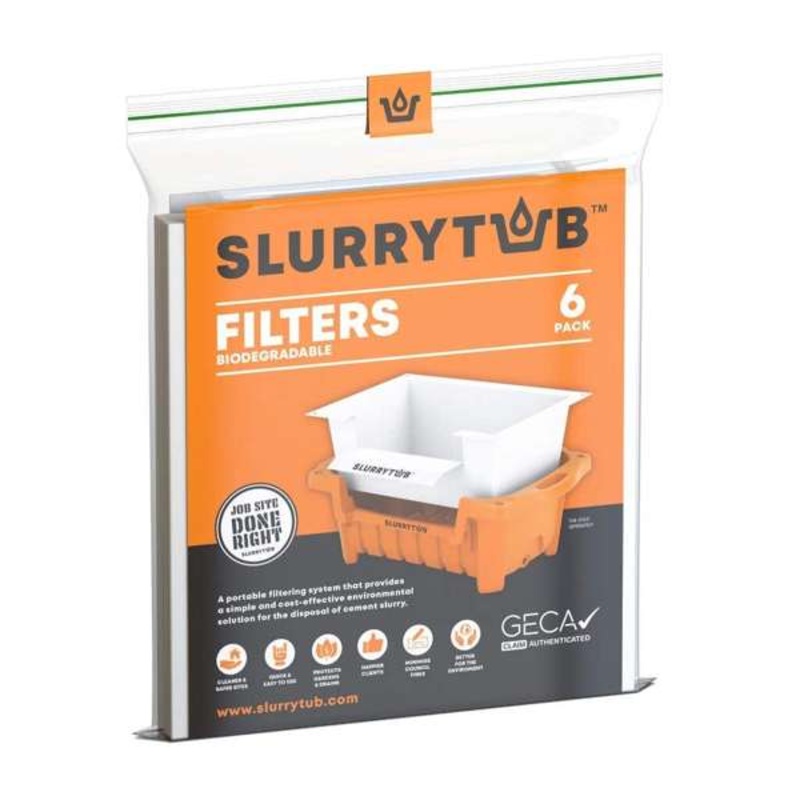 Slurrytub Biodegradable Filter – 6 Pack