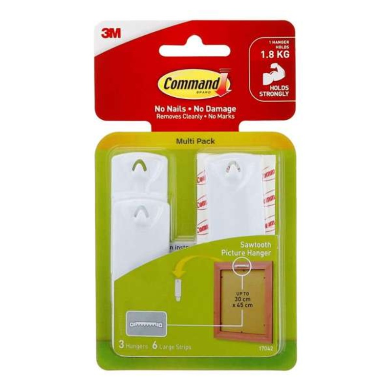 Command Sawtooth Picture Hangers – 3 Pack