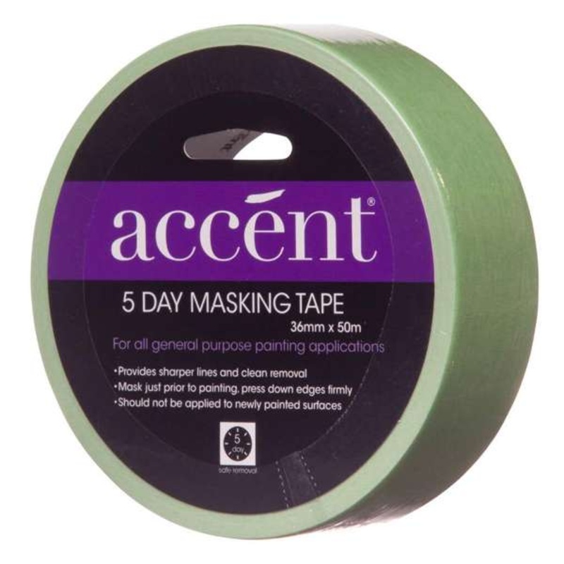Accent 5 Day Masking Tape 36mm x 50m