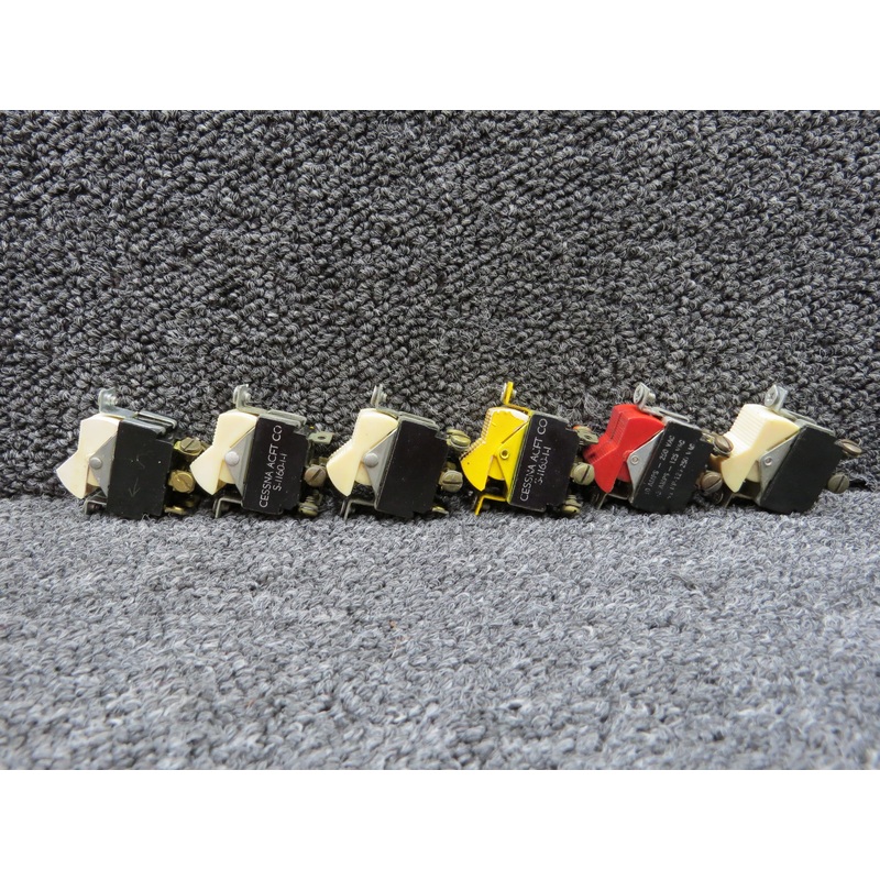 S-1160-1-1, S-1690-1-1, S-1158-2-1 Cessna 205 Rocker Switch Set of 6