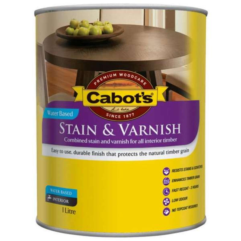 Cabot’s Stain & Varnish Water Based Satin Walnut 1L