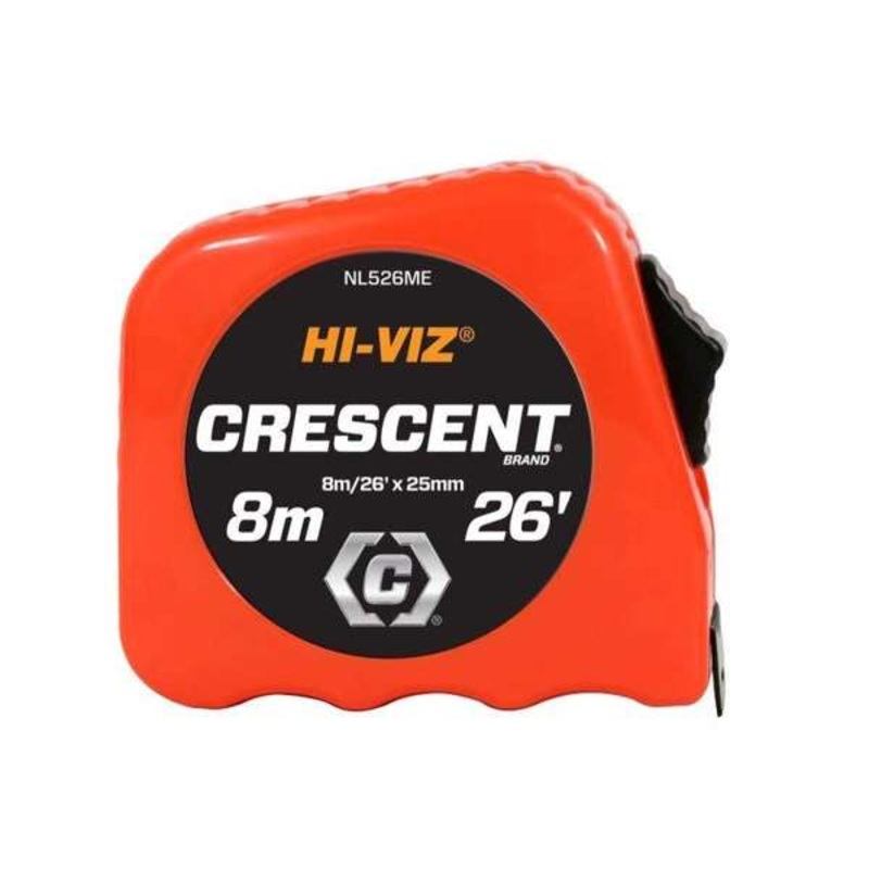 Crescent Tape Measure Hi-Viz 8m/26′ x 25mm