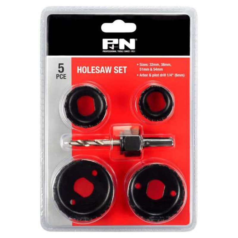 P&N Hole Saw Set – 5 Piece