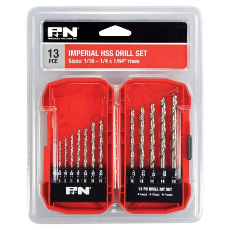 P&N HSS Jobber Drill Set Imperial – 13 Piece
