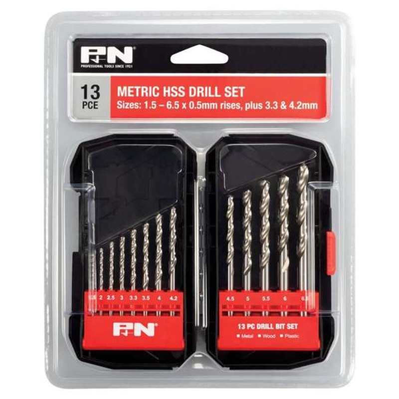 P&N HSS Jobber Drill Set Metric – 13 Piece
