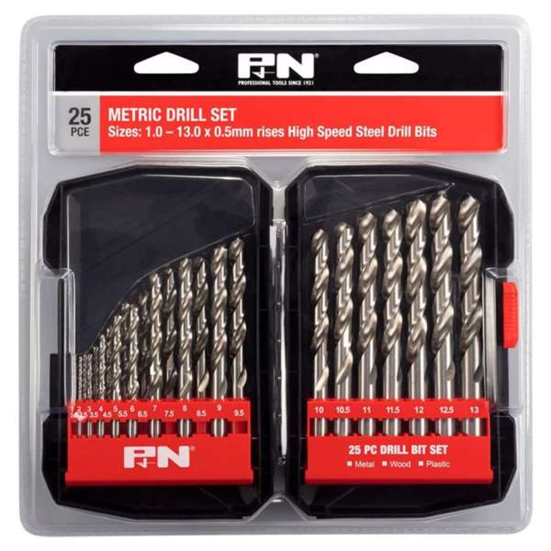 P&N HSS Jobber Drill Set Metric – 25 Piece