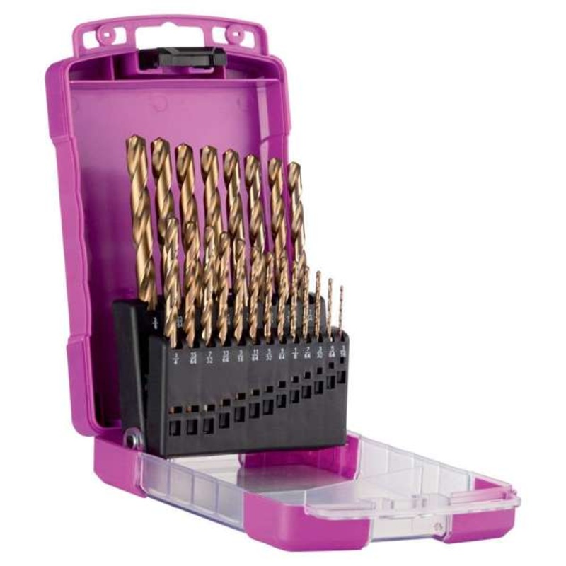 Sutton Tools Heavy Duty Cobalt Imperial Jobber Drill Bit Set – 21 Piece