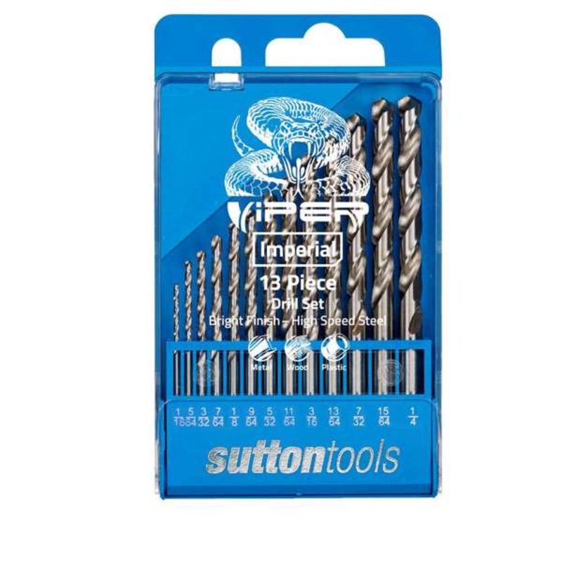 Sutton Tools Imperial Viper Drill Bit Set – 13 Piece