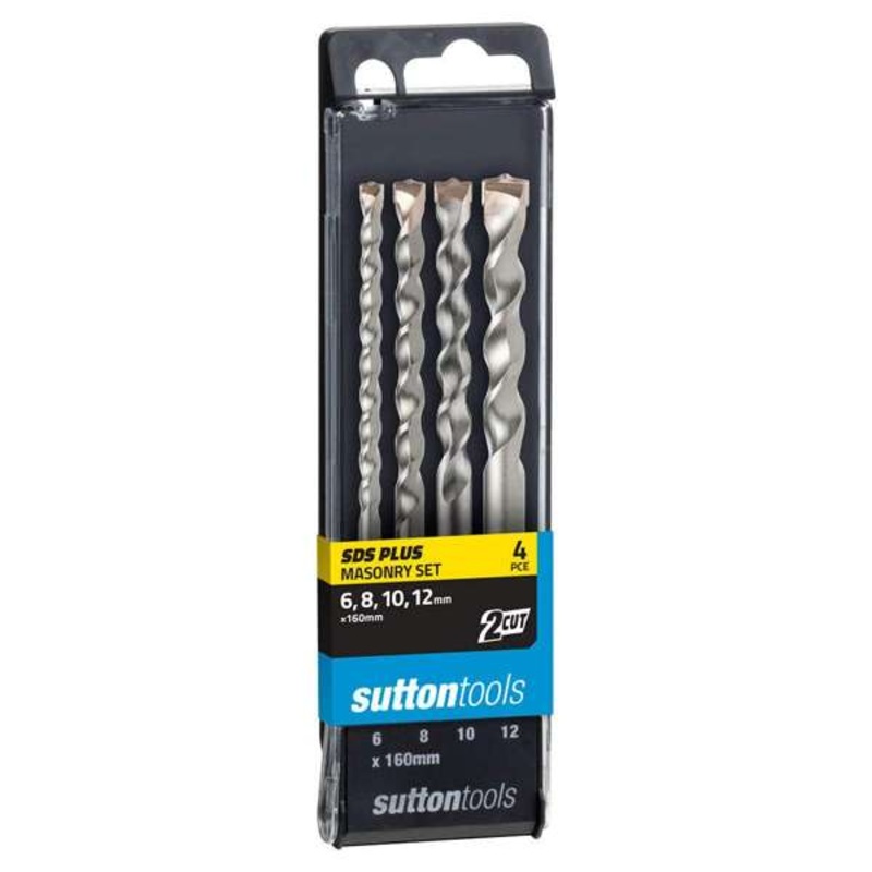 Sutton Tools Masonry Drill Bit Set 2 Cut SDS Plus – 4 Piece