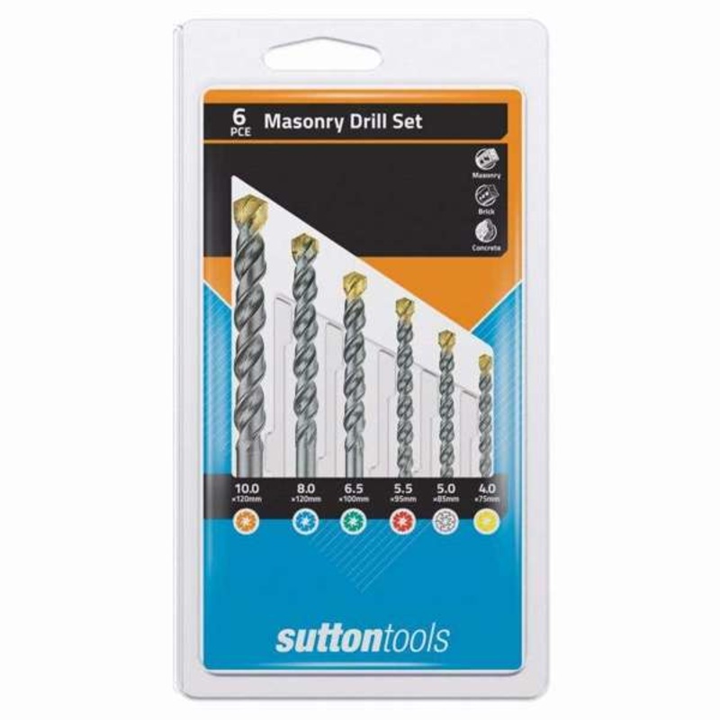 Sutton Tools Masonry Drill Set Standard Fixing – 6 Piece