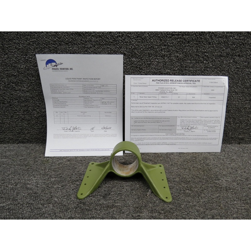 0543013-1 Cessna 182B Upper Nose Gear Fitting with 8130-3 & PAI-PT-1 (Zinc)