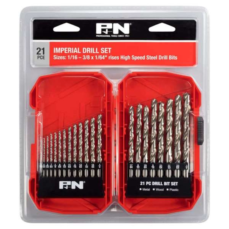 P&N HSS Jobber Drill Set Imperial – 21 Piece