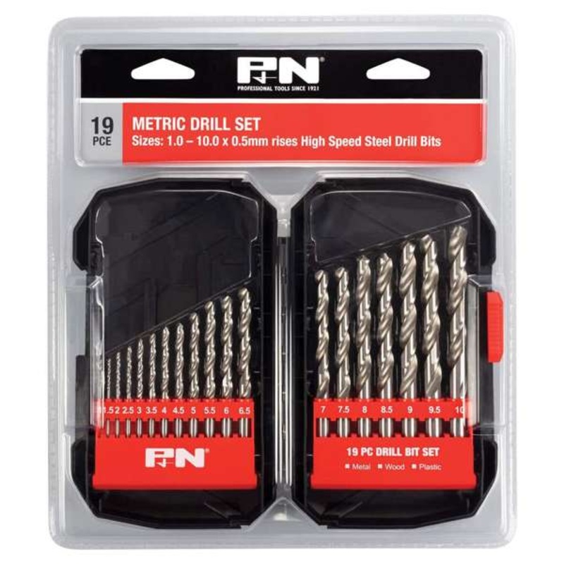 P&N HSS Jobber Drill Set Metric – 19 Piece