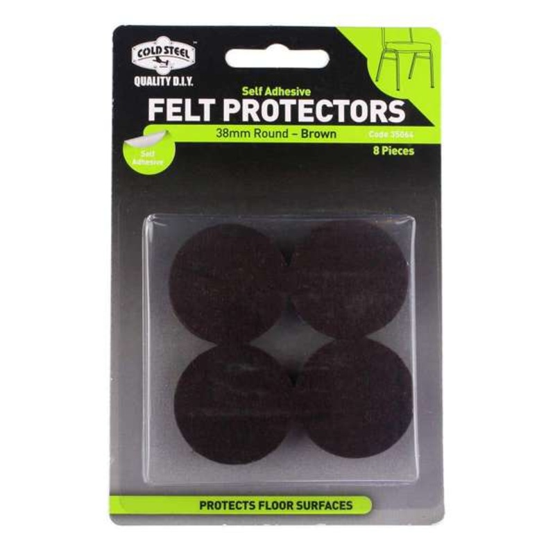 Cold Steel Felt Protectors Round Brown 38mm – 8 Pack