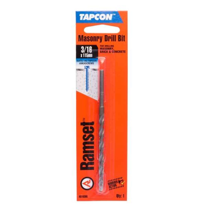 Ramset 3/16 Tapcon Masonry Drill Bit – 1 Pack