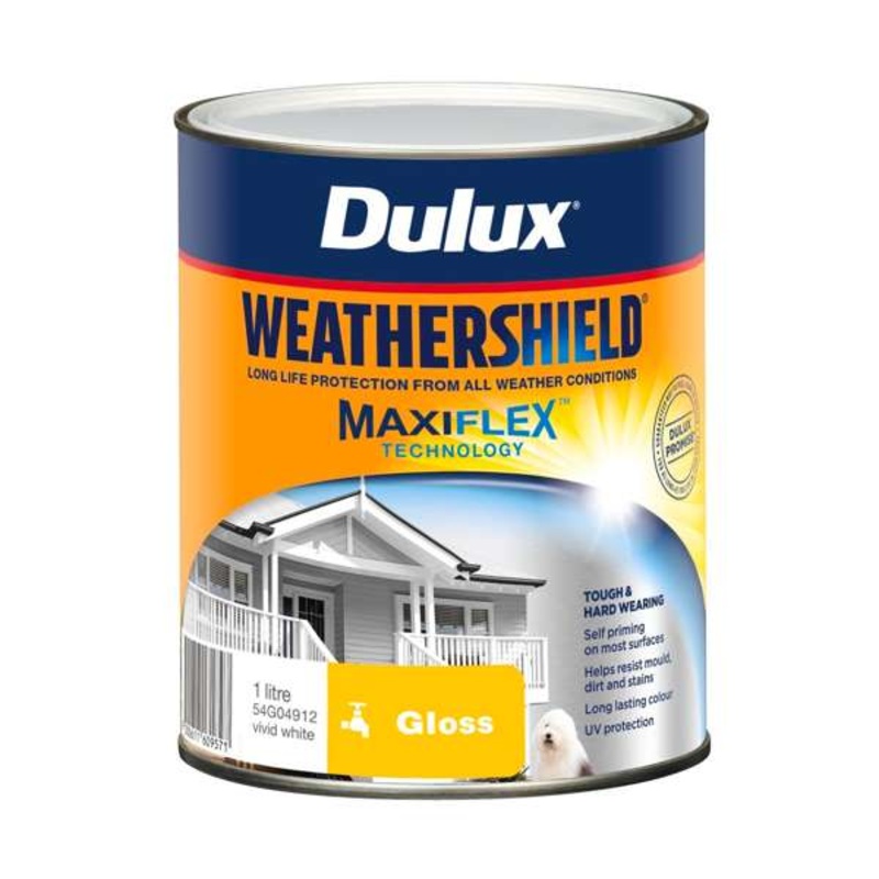 Dulux Weathershield Exterior Gloss Vivid White 1L