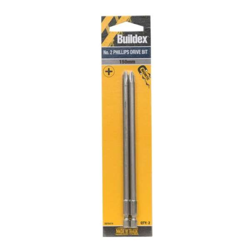 Buildex Bit Phillips No. 2 150mm – 2 Pack