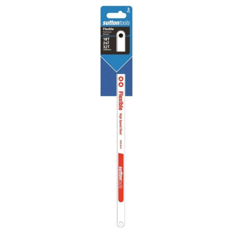 Sutton Tools Flexible Hacksaw Blade 18/24/32TPI – 3 Pack