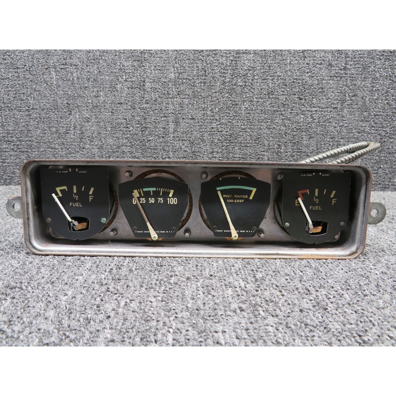 0513144-11 Cessna 210 Engine Gauge Cluster with Oil Temp Probe (Volts: 12)
